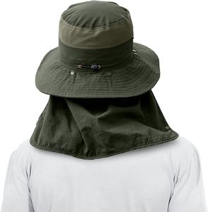 Outdoor Nylon <b>Sun</b> Protection <b>Hat</b> for Unisex Wide Brim Cycling & Travel Fishing <b>Hat</b> <b>with</b> Face & <b>Neck</b> <b>Flap</b> - Product Image 3
