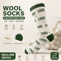 Chaussettes en laine mérinos respirantes pour hommes et femmes, idéales pour l'hiver et l'extérieur, personnalisables avec logo OEM, vente en gros, promotion exceptionnelle