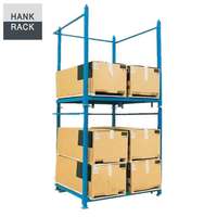 Panier Portable pliable et emboîtable de 10 kg, bacs en métal, casier de rangement pour entrepôt