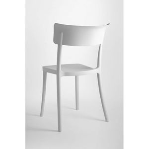 Sedia impilabile in polipropilene bianco di lusso SARETINA 18 pezzi con Design costante per bar e ristoranti 1 ° scelta - Product Image 4