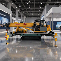 Grue de camion autoportante personnalisable de 10 tonnes avec stabilisateurs hydrauliques et télécommande pour la construction municipale