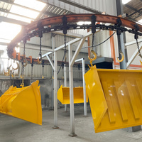 Équipement de peinture industriel : Système de séparation cyclonique PLC manuel pour cabine de poudrage et convoyeur pour le revêtement de surface des profilés en aluminium