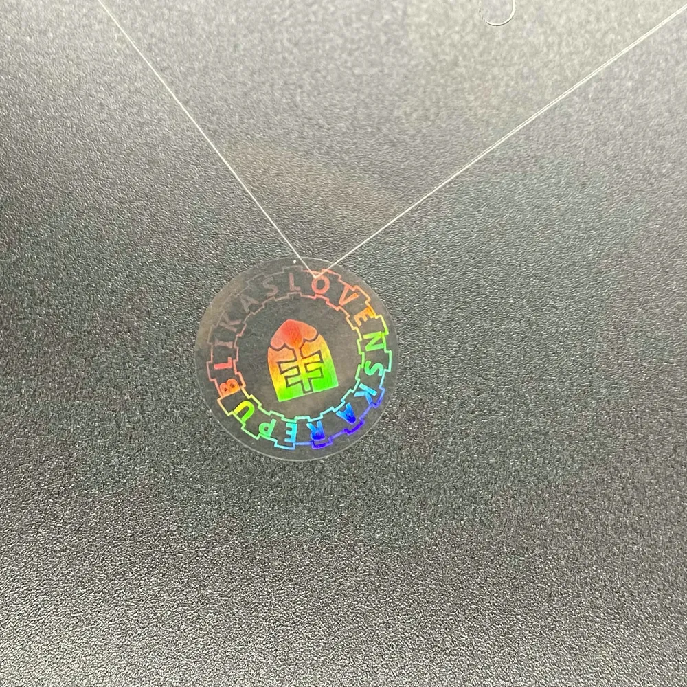 Transparent Hologram Sticker Die Cut Self Adhesive Reflective Rainbow Holographic Labels