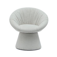 Chaise de salle à manger rotative italienne simple et élégante d'approvisionnement d'usine fauteuil de base ronde chaise de loisirs pour salon hôtel