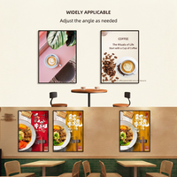 Kotak Lampu LED Bingkai Aluminium Tipis untuk Dinding, Bingkai Poster Backlit Ukuran A1 A2 A3 A4, Display Iklan untuk Menu Restoran