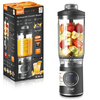 Mixeur Rechargeable RAF R.3019 200 W 500 ml 2-en-1 : Mixe et Broye la Glace, Minuteur 30 Secondes, Démarrage Rapide pour Smoothies, Jus, Utilisation en Salle de Sport et au Bureau