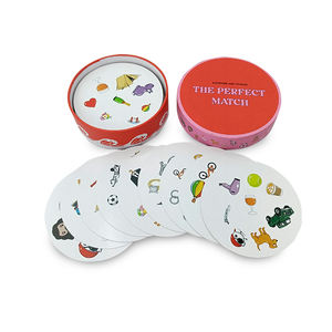 Conception personnalisée <span class=keywords><strong>de</strong></span> haute qualité Papier noyau blanc Jeu <span class=keywords><strong>de</strong></span> cartes rond interactif et divertissant pour enfants - Product Image 1