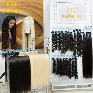 Fornitore di capelli vergini non trattati di grado KBL Guangzhou 10A a buon mercato 100% fasci di capelli umani brasiliani dell'onda del corpo da 40 pollici