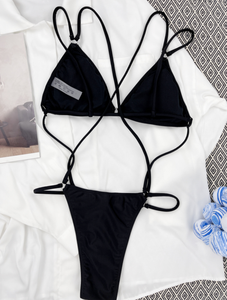 Bañador brasileño de una pieza para mujer, traje de baño Sexi con espalda de tirantes y almohadilla - Product Image 3