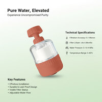 Filtre de robinet de salle de bain pour les soins de la peau - Adoucit l'eau dure, élimine le chlore, améliore la qualité de l'eau pour l'évier