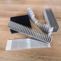Dissipateur thermique en aluminium anodisé noir/argent sur mesure, dissipateur thermique en aluminium extrudé pour LED, avec dissipation de chaleur pour CPU