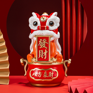 Ornements de danse du lion chinois, porte-bonheur, décoration de salon, bureau, cadeau de pendaison de crémaillère - Product Image 2
