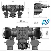 Ventes chaudes - Allumage électronique DC CDI - Moteur à essence HD-T350 350cc pour avion modèle réduit RC