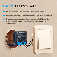 BiliHonDim MicDim58X - Regulador de Intensidad Inteligente, 220~240V, Sin Neutro, 1~100% de Atenuación, Memoria de Brillo, Control por Voz y Aplicación, Lámpara LED