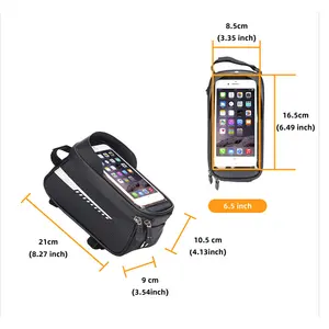 OEM ODM borsa a tubo superiore per bicicletta borsa per smartphone con touch screen custodia impermeabile per telefono cellulare