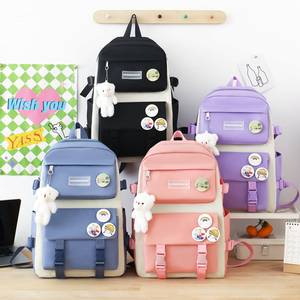 2025 Nueva Bolsa de libros escolares de moda para <span class=keywords><strong>5</strong></span> piezas conjunto de mochila escolar para estudiantes conjunto de mochila universitaria bonita - Product Image 4