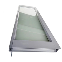 Porte de garage en aluminium transparente, à panneaux de verre simple ou double couche, directement de l'usine, pour villa et maison moderne