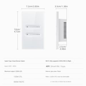 Interruptor Inteligente con Regulador de Intensidad, 1 o 2 Canales, Estándar Estadounidense, Control Inalámbrico, Corriente Máxima de 10 A, Aplicación EWeLink, Panel Táctil para PC, IP27 - Product Image 4