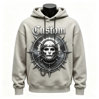 Sweat à capuche vintage pour homme, coupe classique, délavé, vierge, respirant, ample, style streetwear hip-hop, personnalisable par broderie et impression