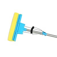 Nouvelle Serpillère à Double Rouleau Télescopique en Éponge PVA 2026 avec Essoreur Mains Libres et Manche en Acier Inoxydable pour Nettoyage des Sols Domestiques