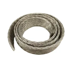 50mm2 1/0 AWG tinned copper braid wire 30 mm flexible braid ground conductor