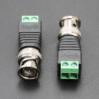 BNC connecteur mâle prise coaxiale CAT5 adaptateur prise système de sécurité accessoires DC Surveillance pour caméra CCTV vidéo Balun K8