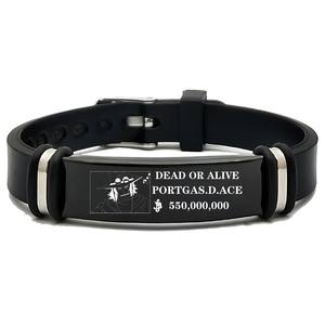 Anime One Piece Bracelet Luffy Zoro Law Sanji Bounty Wanted Circular Bangle Halloween <span class=keywords><strong>Homme</strong></span> Femme Cosplay Prop Accessoire Cadeaux - Product Image 2