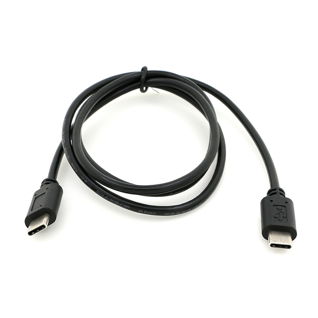 USB 2.0 Type C Male to Male Data Extension Cable with PVC Jacket and Braid Shielding for Cameras and Computers