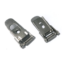 Clip à ressort pour panneau LED en acier nickelé argenté de 40 mm avec fermoir fixe pour installation dissimulée