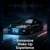 Réveil en alliage Hypercar avec effets lumineux LED, son de moteur de voiture de sport, rechargeable par USB, brume parfumée, horloge de chevet