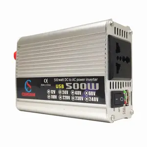 Inverter surya DC 12V AC 220V 500W, catu daya