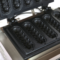 Nouvelle gaufrière électrique 110V/220V 5 tranches en acier inoxydable antiadhésive avec contrôle tactile et minuterie pour usage commercial haute efficacité