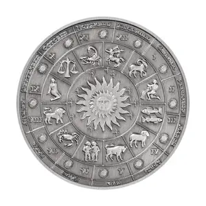 Pièce de monnaie en argent antique Douze constellation du cancer Pièces porte-bonheur Pièce commémorative de collection