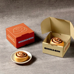 Caja de Papel para Empacar Mini Rollos de Canela, Diseño de Logotipo Personalizado, Impresión, Caja de Cartón de Grado Alimenticio para Empacar Rollos de Canela - Product Image 1