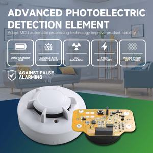 Bağımsız otel daire duman algılama devre 85Db yangın duman dedektörü alarmı PCBA kurulu üreticisi - Product Image 5