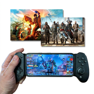 Manette sans fil pour jeux d'émulation Android sur PC avec support de fixation pour téléphone – Manette de jeu intelligente polyvalente - Product Image 1