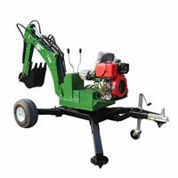 Mini-pelle tractable 9 CV pour usage agricole et domestique, avec système hydraulique robuste, machine de terrassement mobile