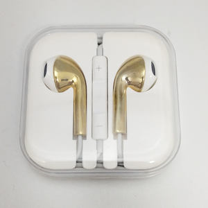 Aceptar patrón de logotipo personalizado Calidad de sonido Premium Auriculares con cable semiintrauditivos dorados de alta calidad - Product Image 5