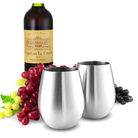 Tasse à vin classique en acier inoxydable à paroi simple de 18 oz, mug à bière, gobelet argenté, léger, écologique, isolation thermique pour le camping