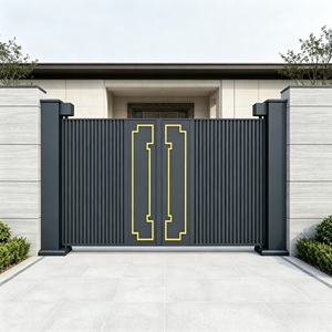 Automatic Electric Main Entrance Gates Fold Gate Waterproof Folding Gate Remote Control Exterior Aluminum Garden Gate - Product Image 2