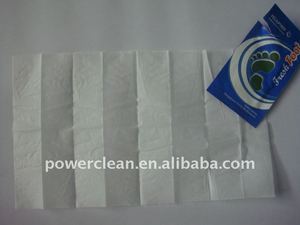 Lingettes désinfectantes nettoyantes pour les pieds fraîches Non tissées 12x20cm Marque POWERCLEAN Certifiées CE pour adultes Durée de conservation supérieure à 3 ans - Product Image 2