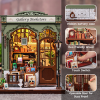 CuteBee Promotion Kit de maison miniature DIY CWGC214, Nook de lecture en bois, Puzzle 3D en bois, Kit d'artisanat DIY, Kit Nook de lecture DIY