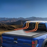 Couverture de benne de camion électrique rétractable en alliage d'aluminium de type rigide pour Isuzu D-Max 2013-2017 avec benne de 5 pieds et installation sans perçage