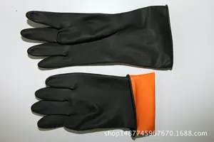 Hot Selling Good Quality 50g-100g Black Industrial Latex Rubber Gloves With Waterproof And Elasticity For Industry Cleaning