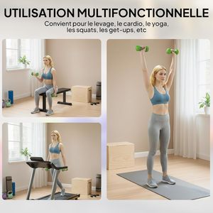 Ensemble d'haltères hexagonales colorées en néoprène pour femmes, équipement de fitness personnalisé avec logo, entraînement corporel en fer - Product Image 6