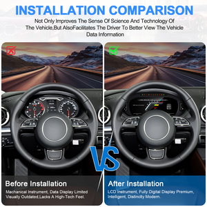 NaviHua สำหรับ Audi A3 ปี 2014-2020 แผงหน้าปัดดิจิตอล LCD มาตรวัดความเร็ว จอแสดงผลห้องนักบินเสมือนจริง ระบบ Plug and Play ระบบ Linux - Product Image 5