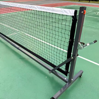 Système de filet de pickleball standard USAPA avec base mobile à poulies |   Filet en PE haute stabilité pour l'entraînement et la compétition professionnels