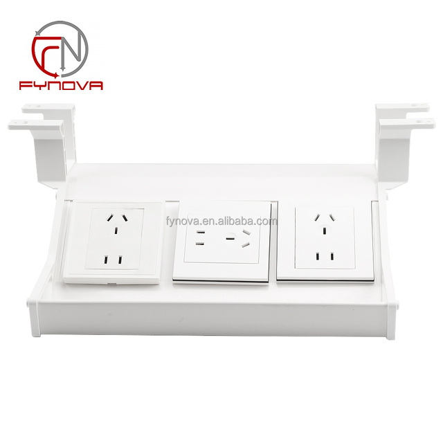 Office Conference Workstation Under Desk Wire Cable Organizer Management Tray with 86 Reversed Hole Cable Manager for Office