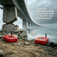 Moniteur de dégâts et d'inclinaison de pont maritime 001 Deg IP66 avec support magnétique pour avertissement en temps réel des barres d'armature des ponts