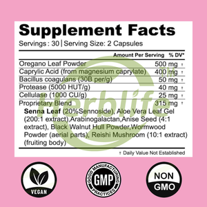 Cápsulas de Complejo de Cándida OEM ODM - Apoyan la Flora Intestinal Saludable y la Piel, Refuerzan el Sistema Inmunitario, Suplemento Dietético, Vegano, Sin OMG - Product Image 3